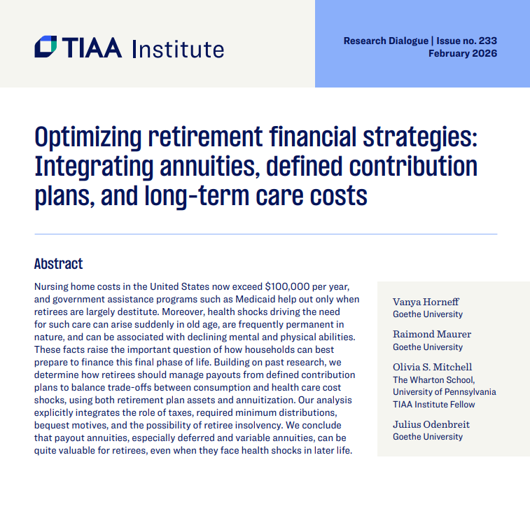 Optimizing Retirement Financial Strategies: Integrating Annuities, Defined Contribution Plans, and Long-Term Care Costs